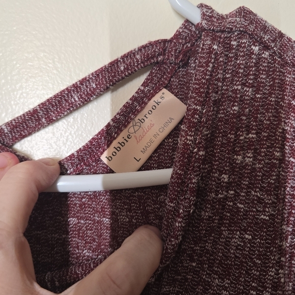 Bobbie Brooks Purple Long Sleeve Tie Front Blouse - Picture 3 of 4